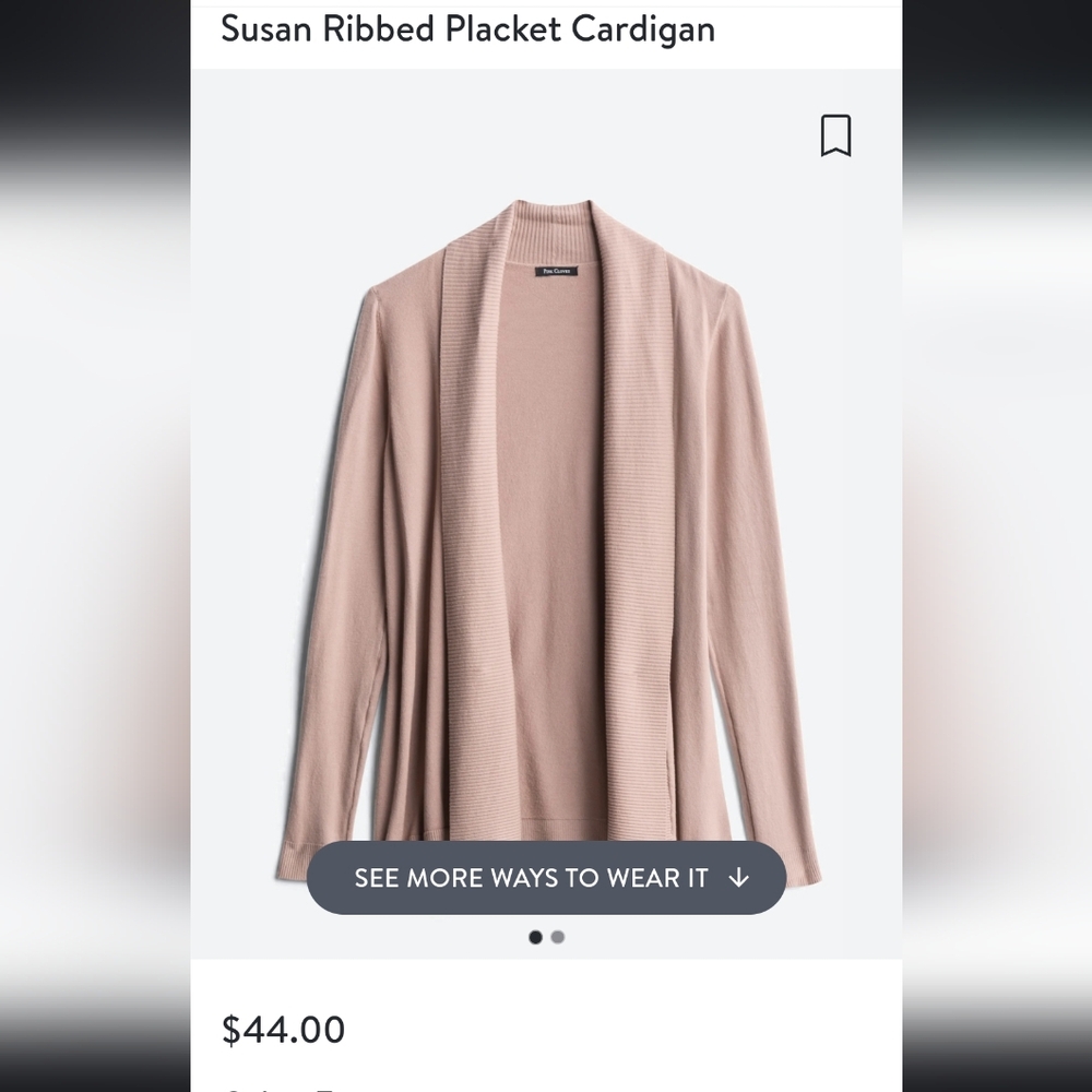 Pink Clover Taupe Cardigan